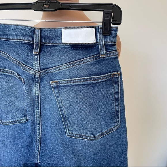 RE/DONE 70s Ultra High Rise Stove Pipe Denim Broken in Dark Straight Leg Jean 26 - Picture 7 of 12